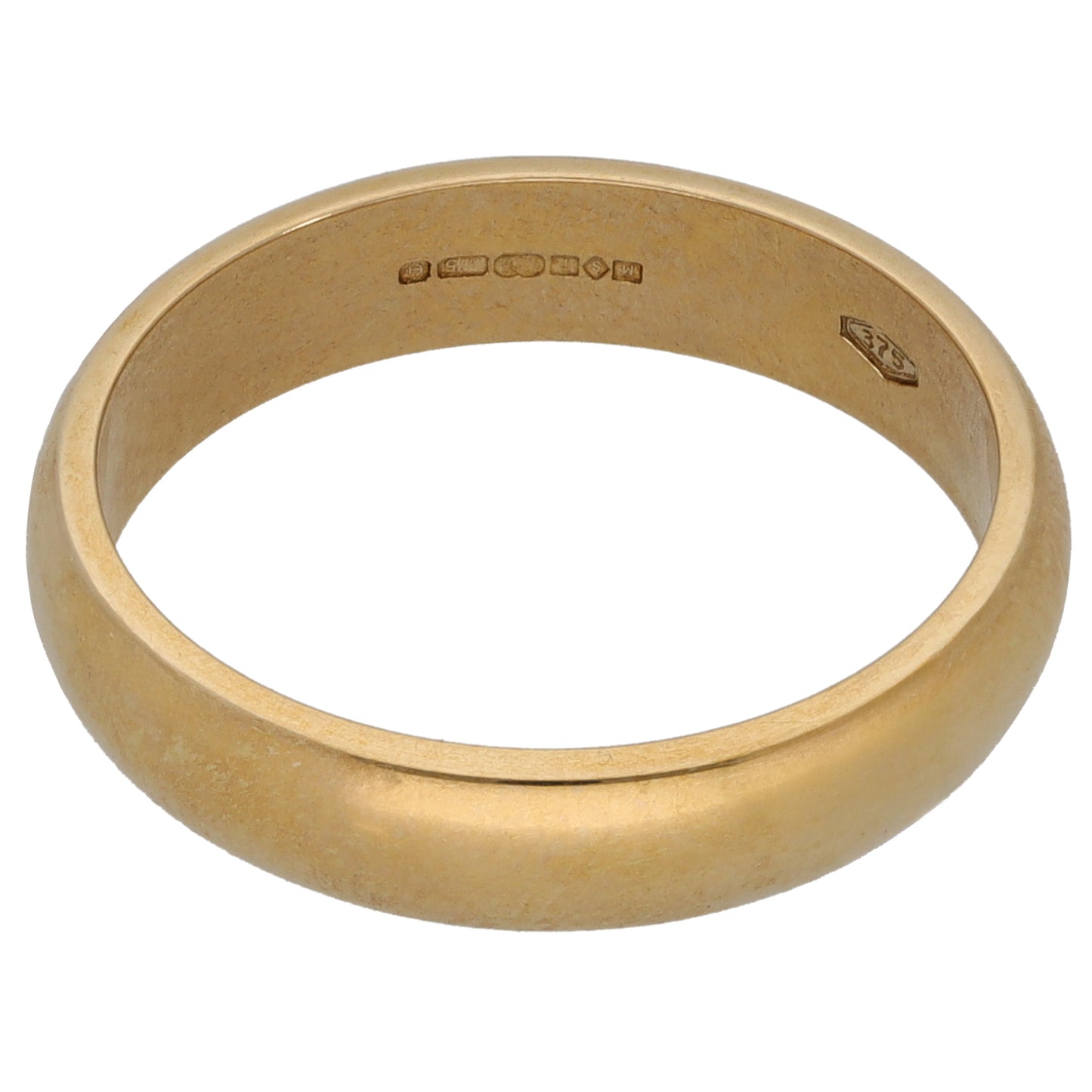 9ct Gold Plain Wedding Ring Size M