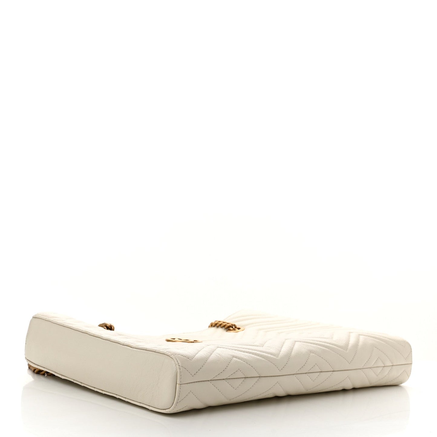 Gucci GG Marmont Tote Calfskin Matelasse Leather Bag - White