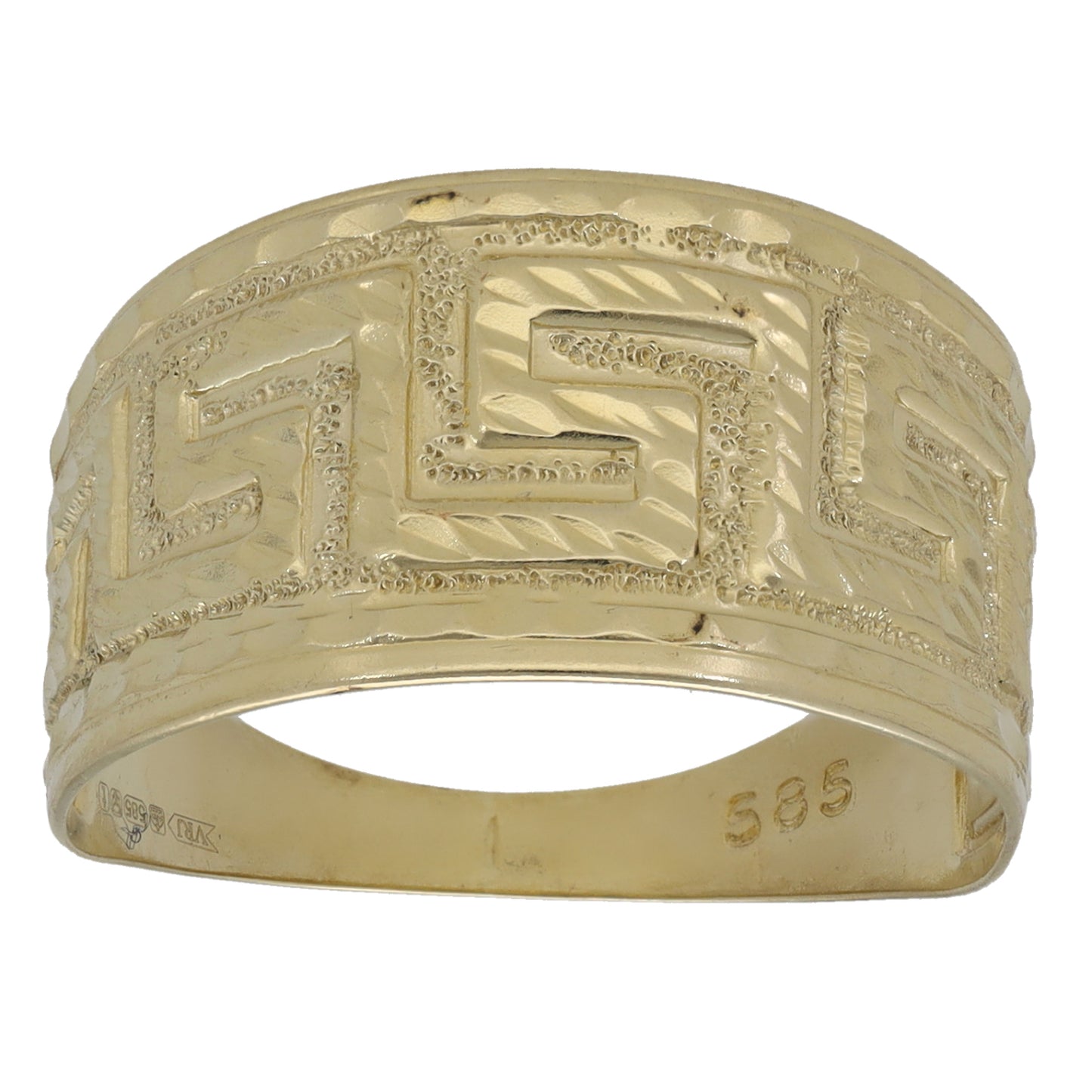14ct Gold Greek Key Alternative Ring Size Q