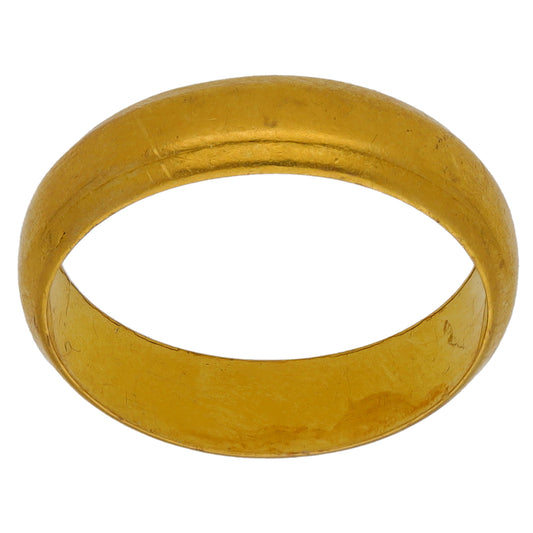 22ct Gold Plain Wedding Ring Size M
