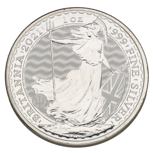 Fine Silver Queen Elizabeth II 1 OZ Britannia Coin 2021