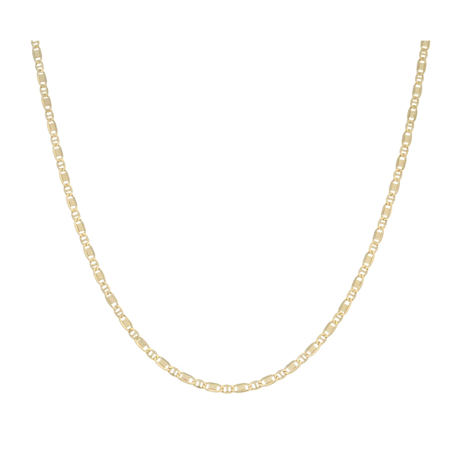 14ct Gold Fancy Link Necklace 18"
