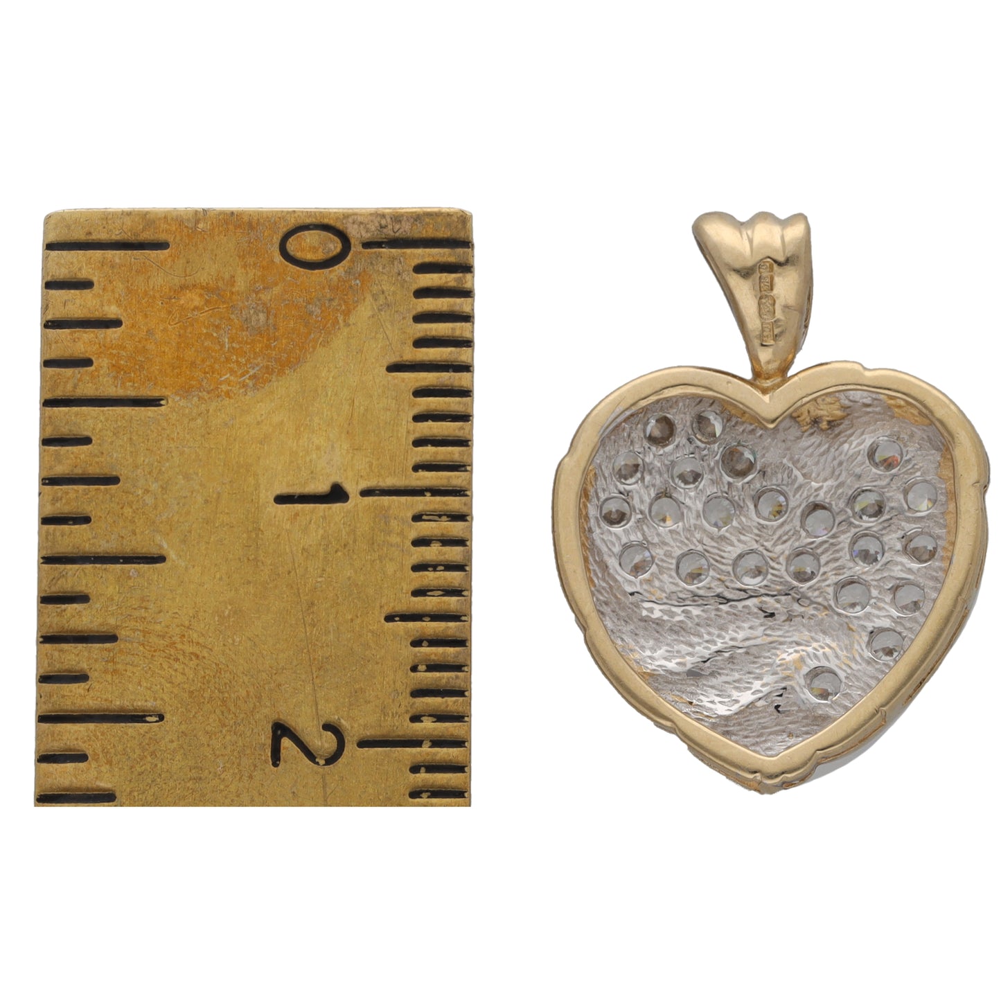 9ct Gold Cubic Zirconia Heart Pendant