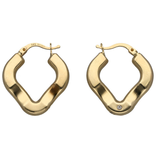 14ct Gold Cubic Zirconia Alternative Earrings