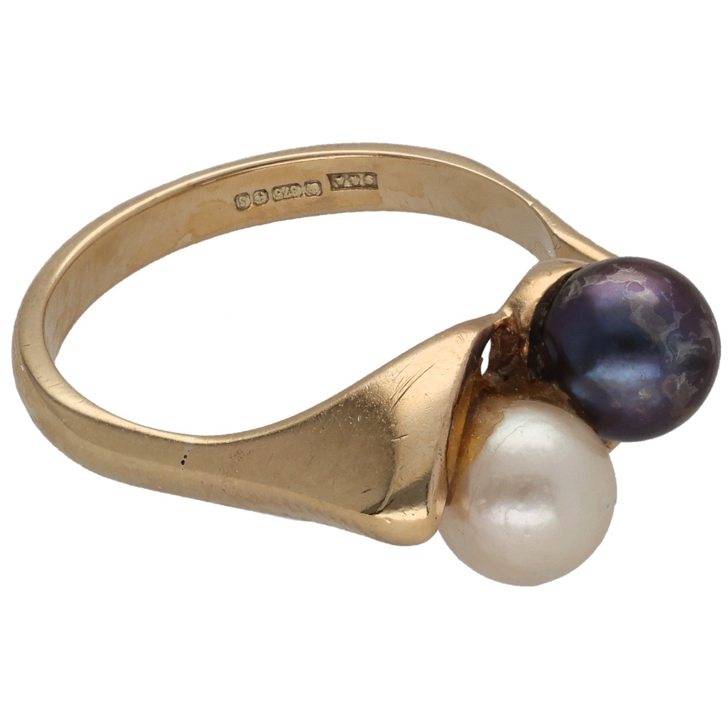 9ct Gold Cultured Pearl Dress/Cocktail Ring Size N