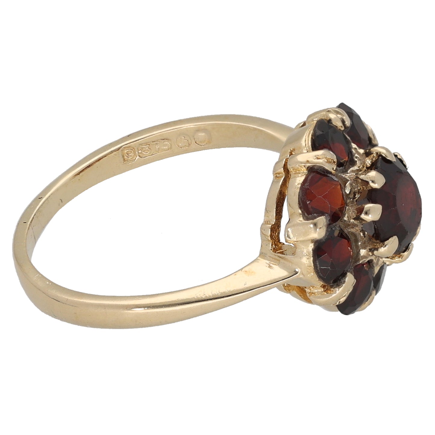 9ct Gold Garnet Dress/Cocktail Ring Size K