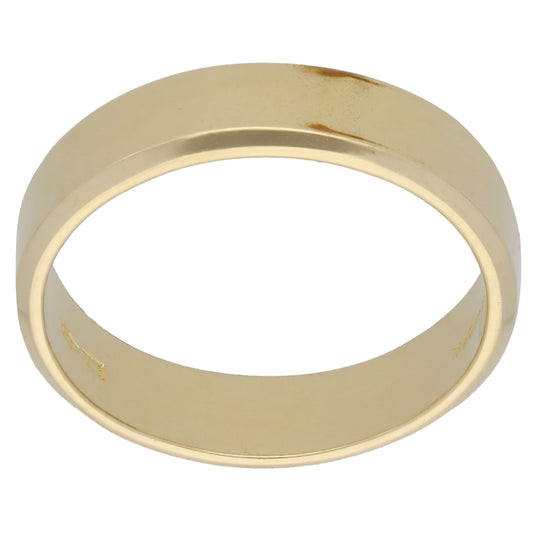 9ct Gold Plain Wedding Ring Size O