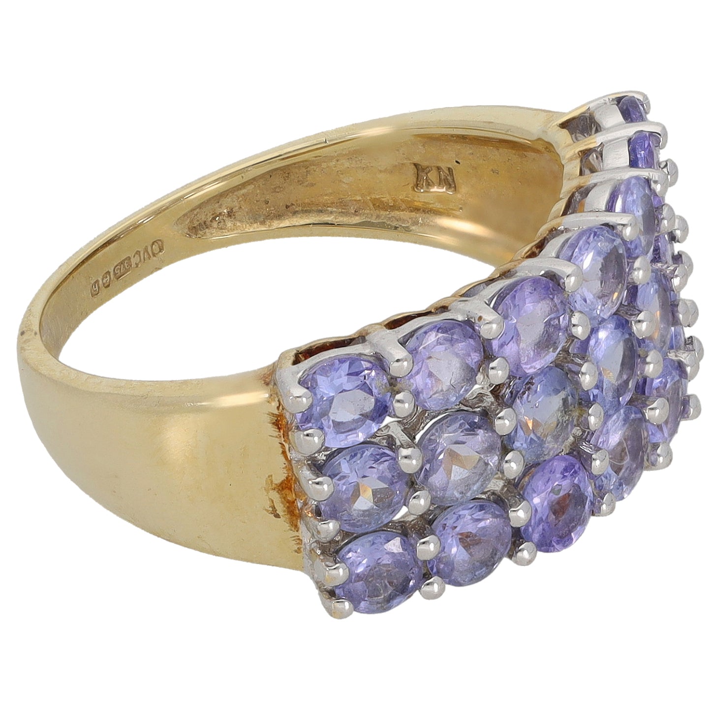 9ct Gold Tanzanite Dress/Cocktail Ring Size L