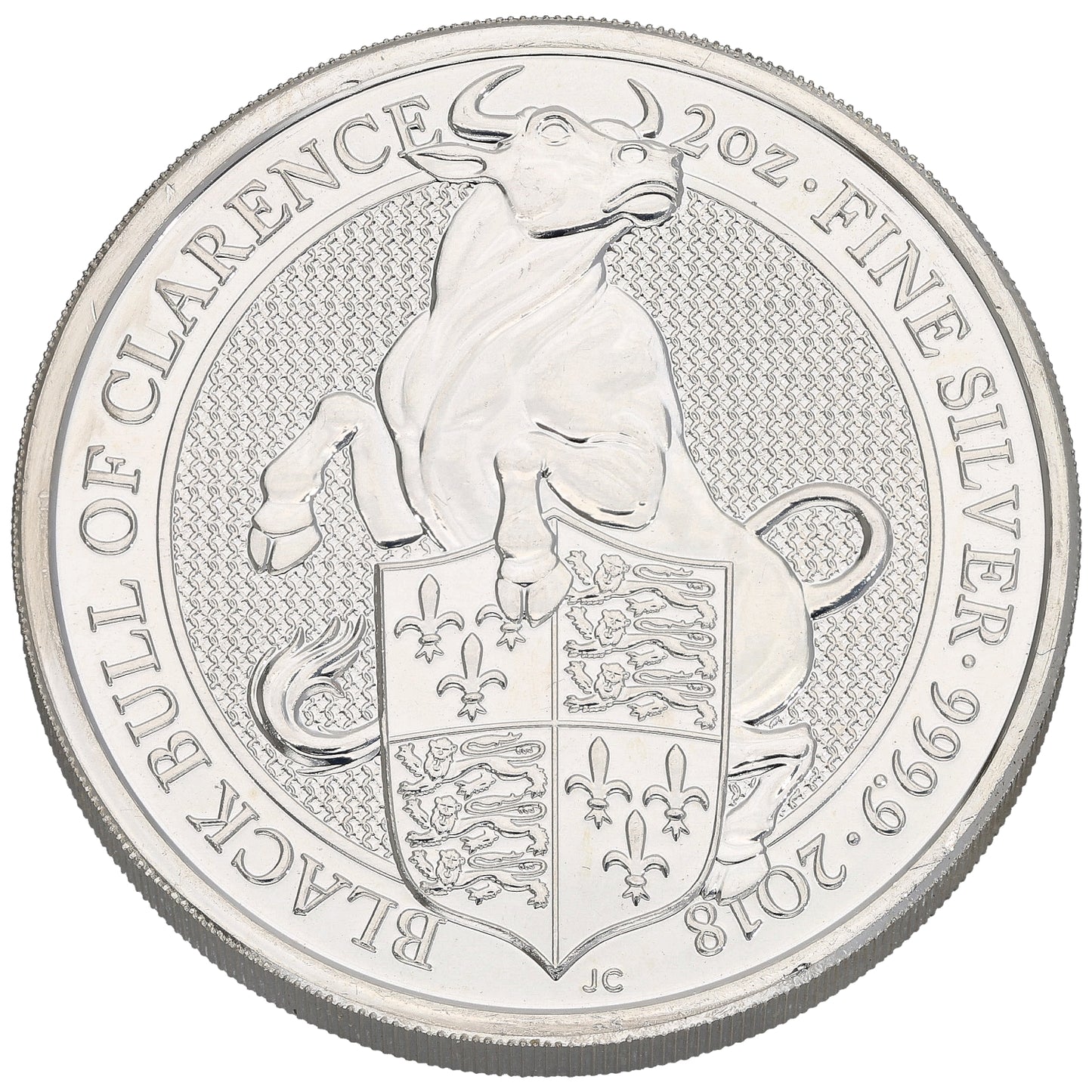 Fine Silver Black Bull Of Clarence 2 OZ Coin 2018