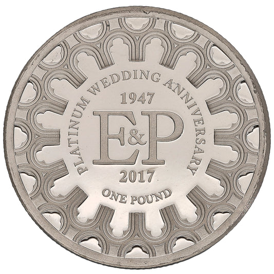 Platinum Wedding Anniversary One Pound Coin 2017