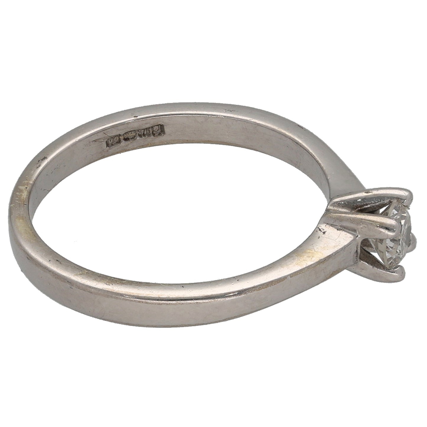 9ct White Gold 0.25ct Diamond Solitaire Ring Size N