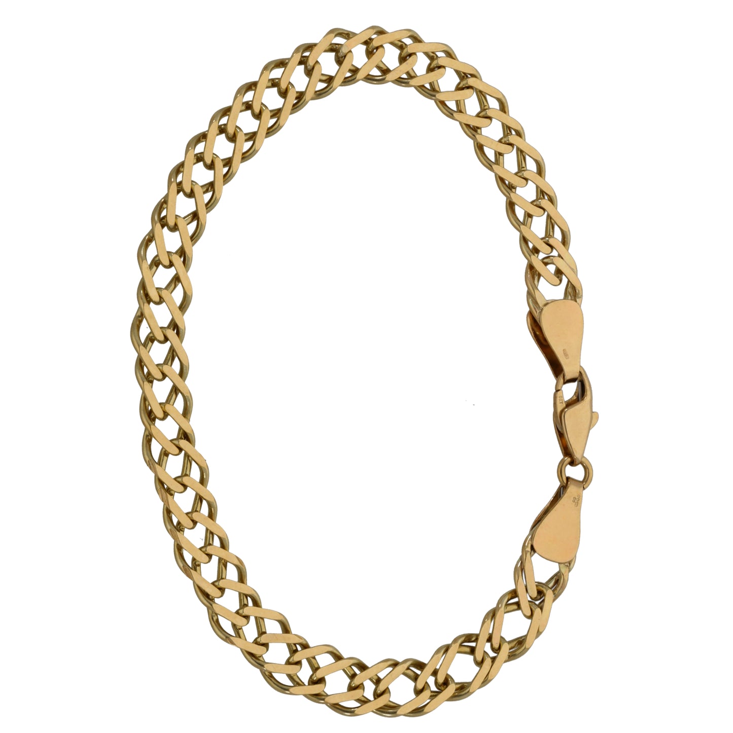 9ct Gold Double Curb Bracelet