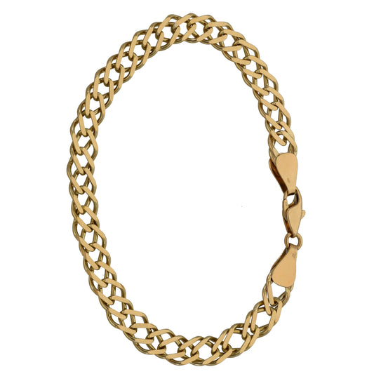 9ct Gold Double Curb Bracelet