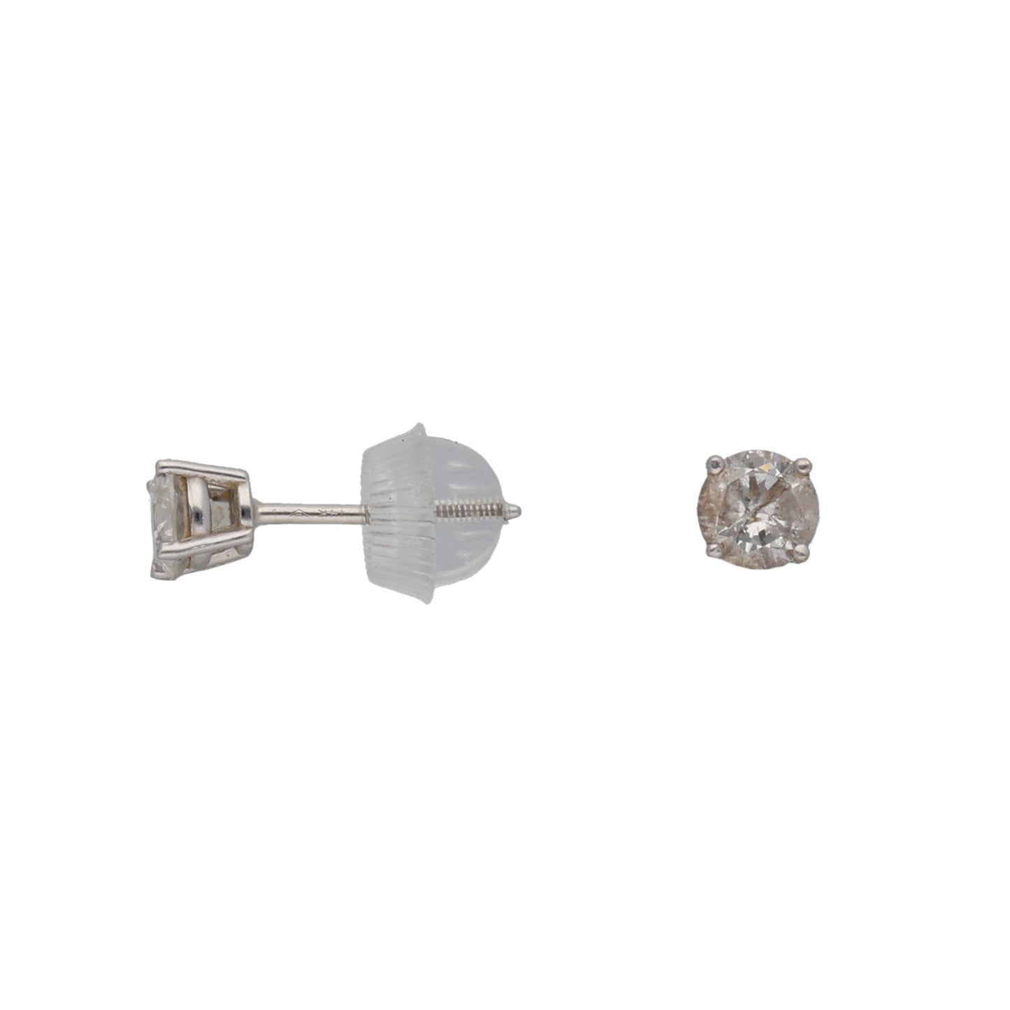 14ct White Gold 0.60ct Diamond Solitaire Earrings