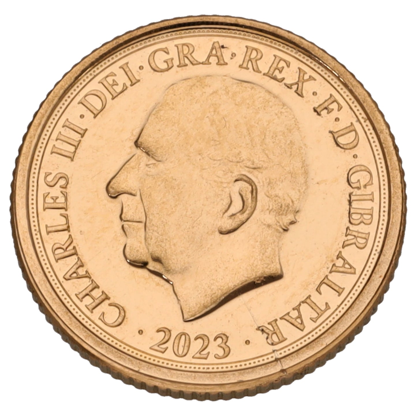 22ct Gold King Charles III Quarter Sovereign Coin 2023