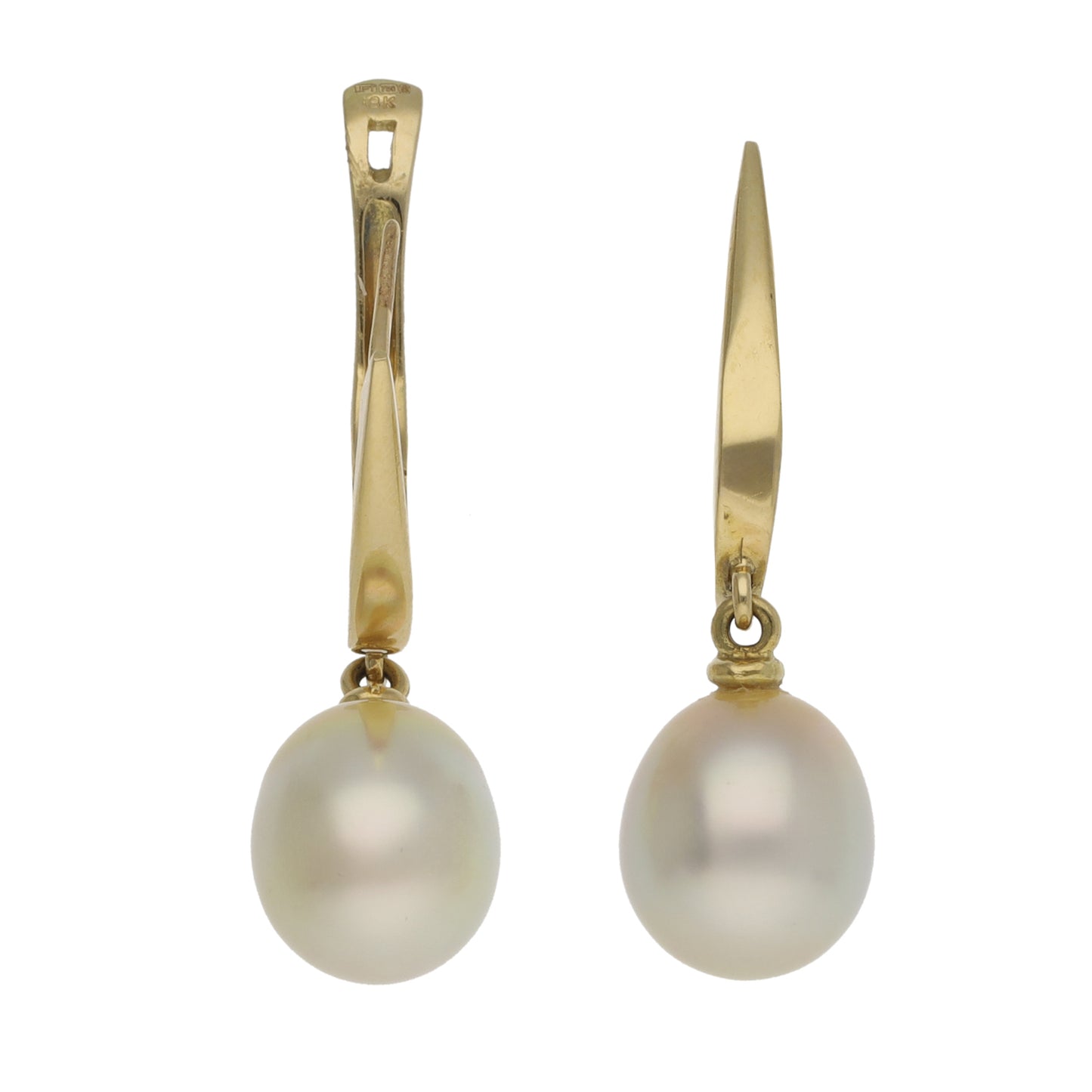 18ct Gold Cultured Pearl Drop Earrings