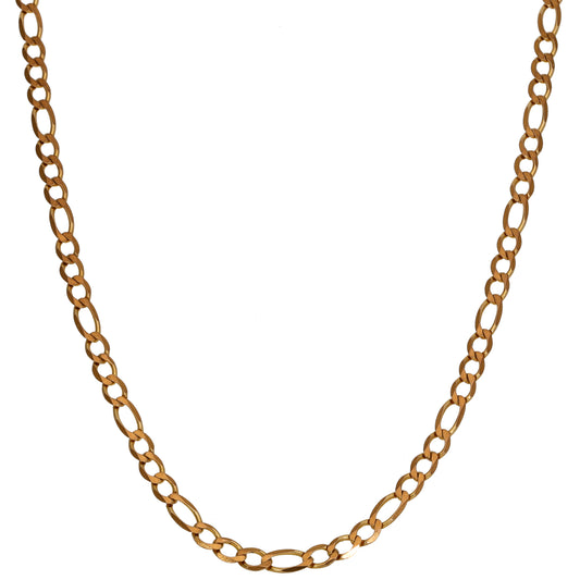 9ct Gold Figaro Chain 20"