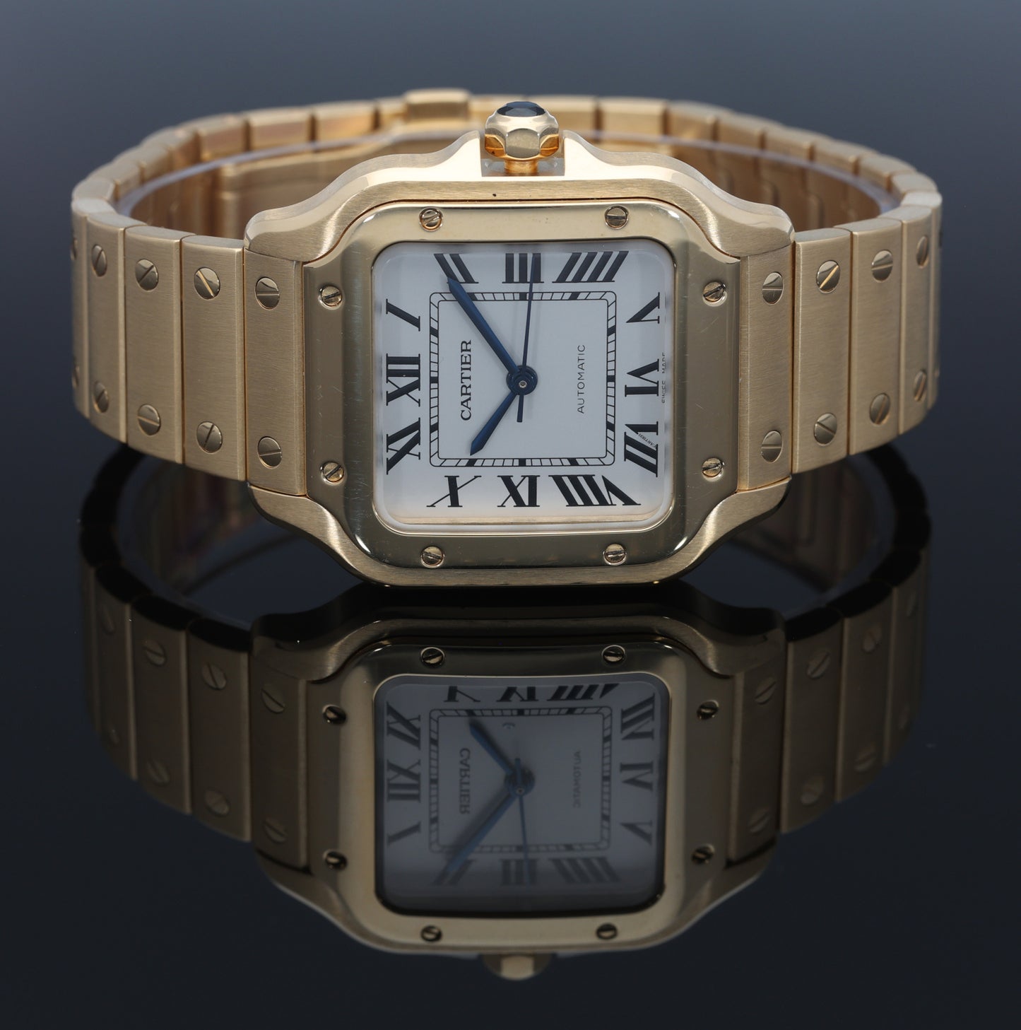 Cartier Santos 4073 35mm Gold Watch