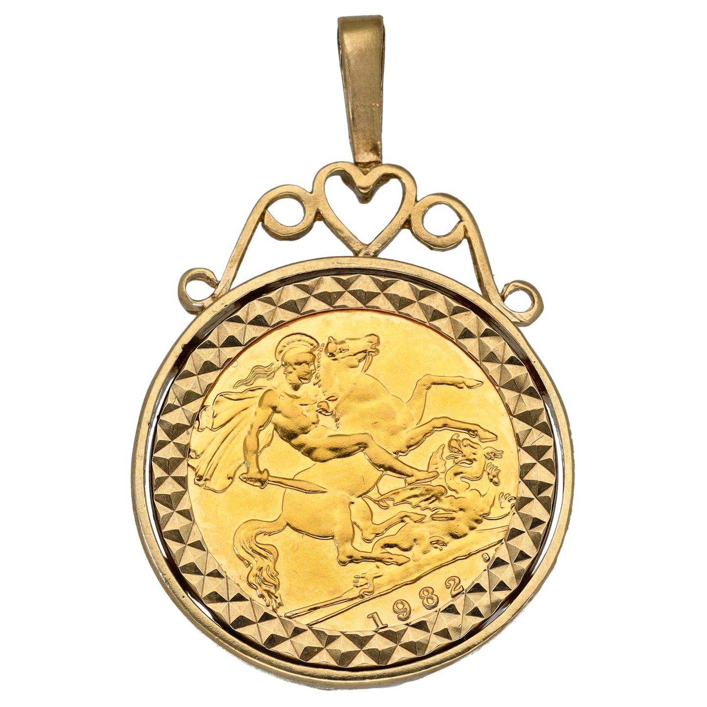 9ct Gold Half Sovereign Coin Pendant