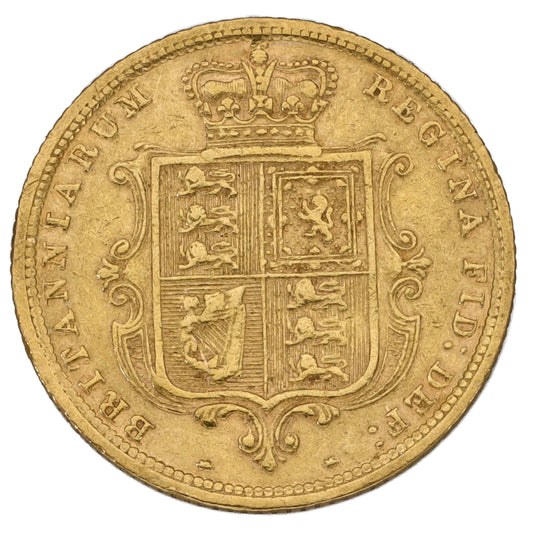 22ct Gold Queen Victoria Half Sovereign Coin 1885