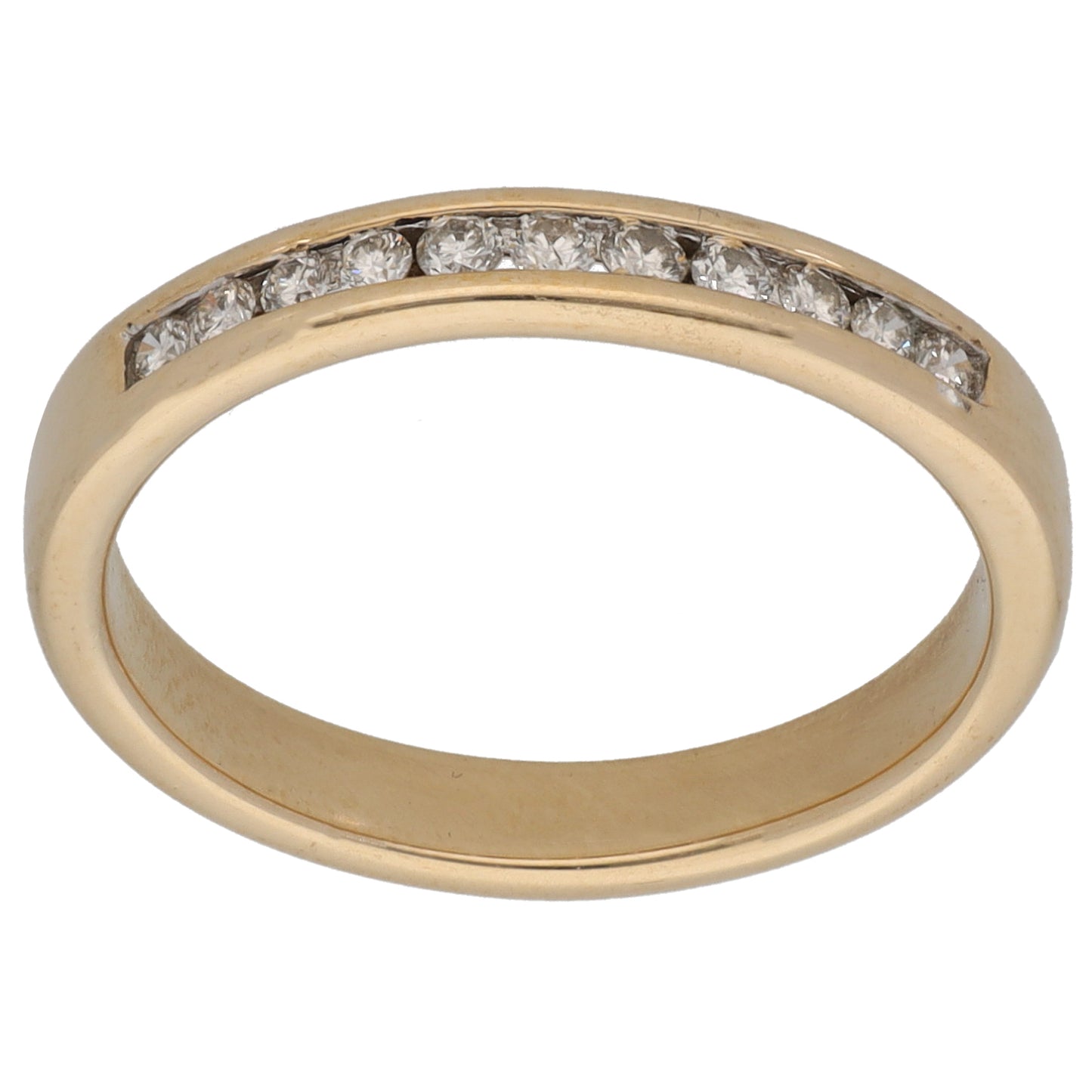 9ct Gold 0.20ct Diamond Half Eternity Ring Size M