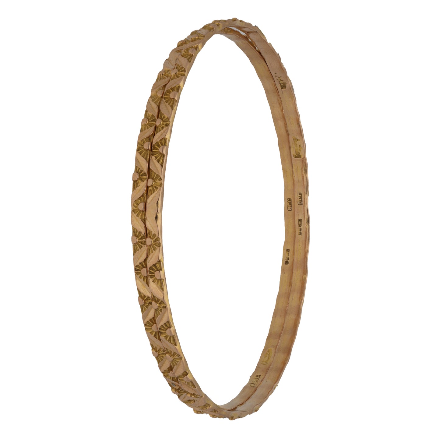 14ct Gold Set of 2 Bangles