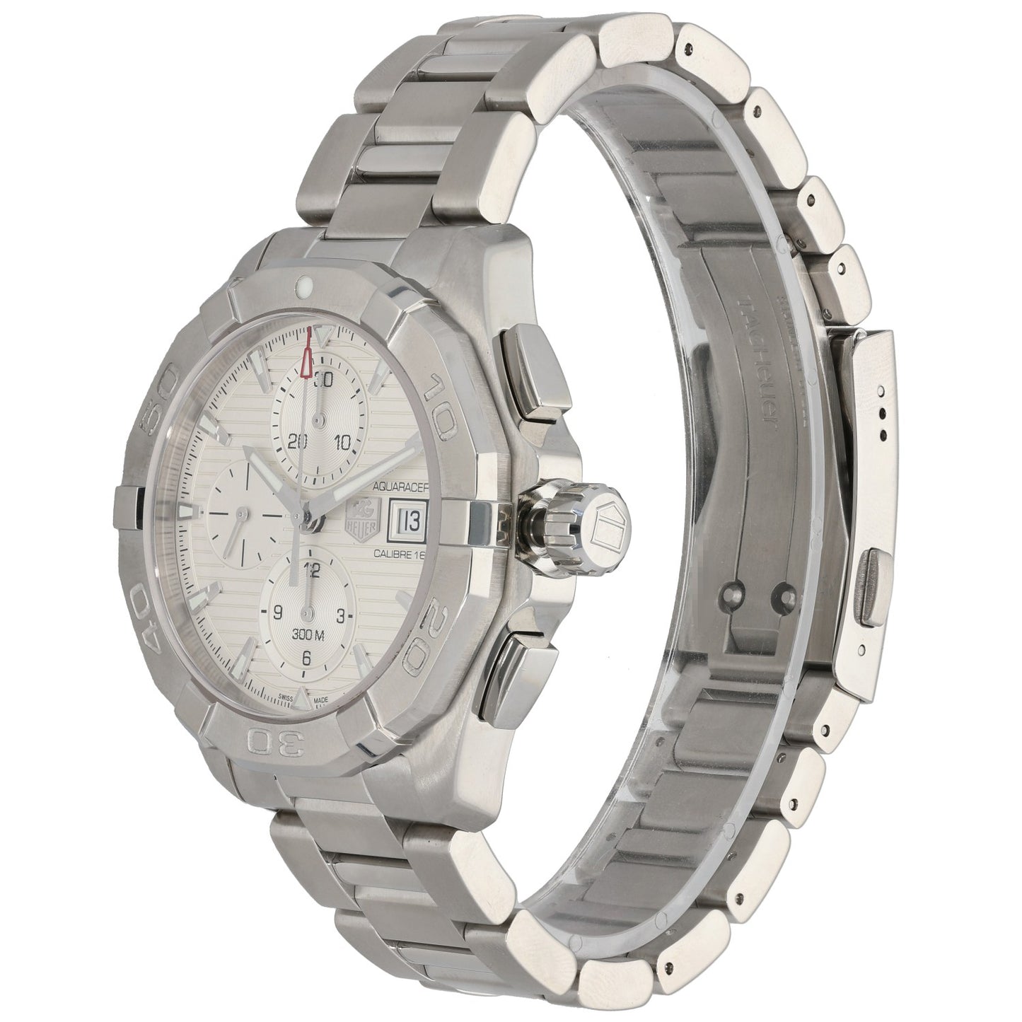 Tag Heuer Aquaracer CAY2111, White Dial, Stainless Steel, Front Angle Image