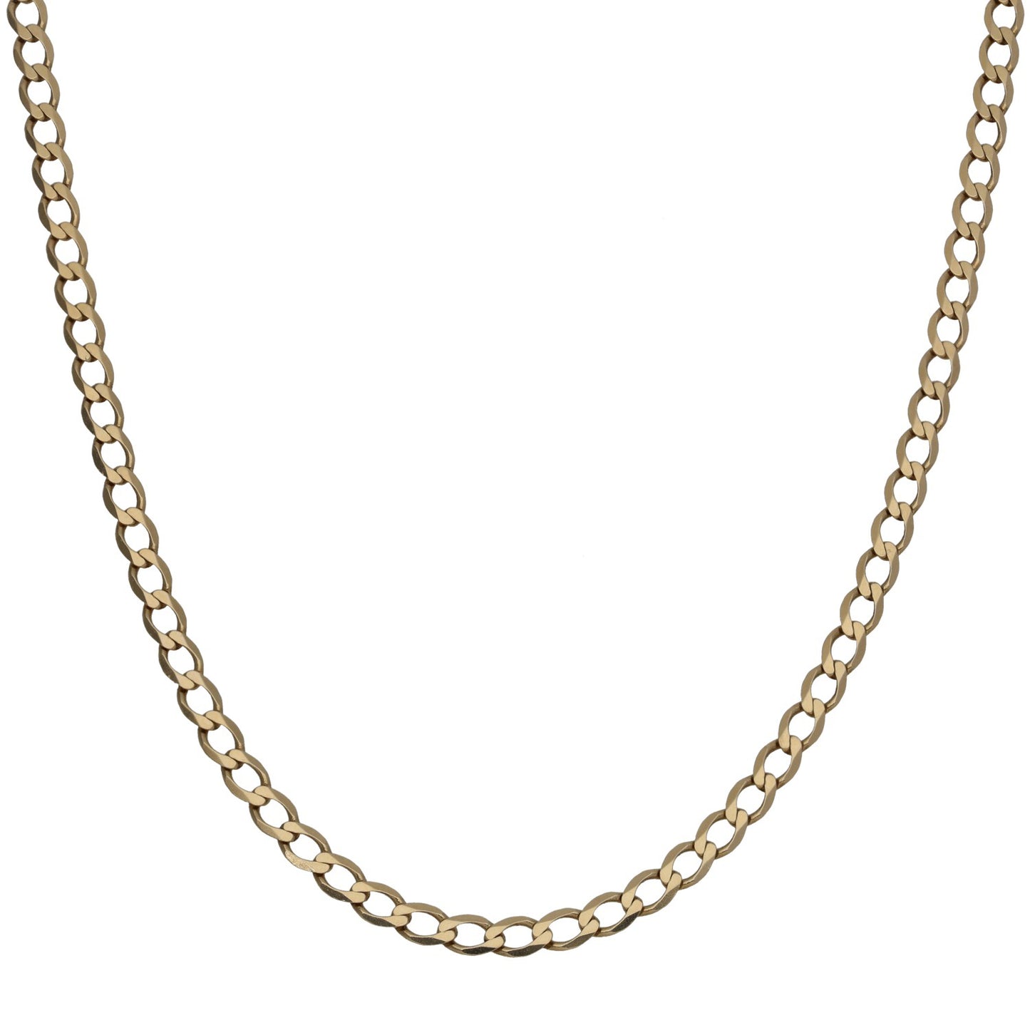 9ct Gold Curb Chain 22"