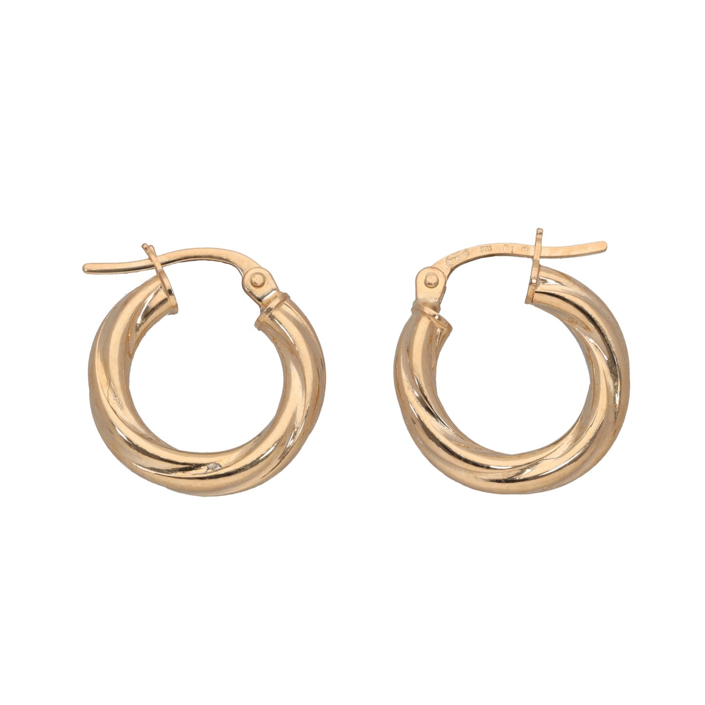 9ct Gold Twisted Hoop Earrings