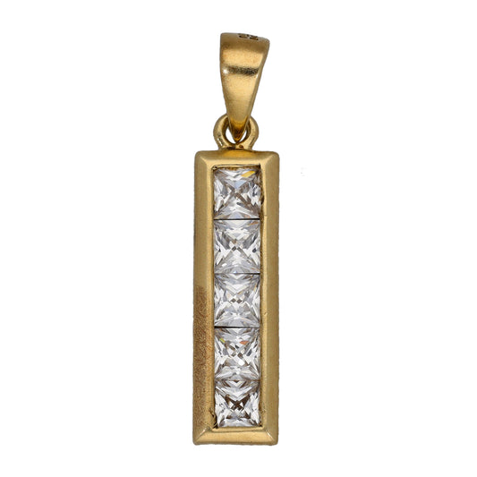 9ct Gold Cubic Zirconia Dress/Cocktail Pendant