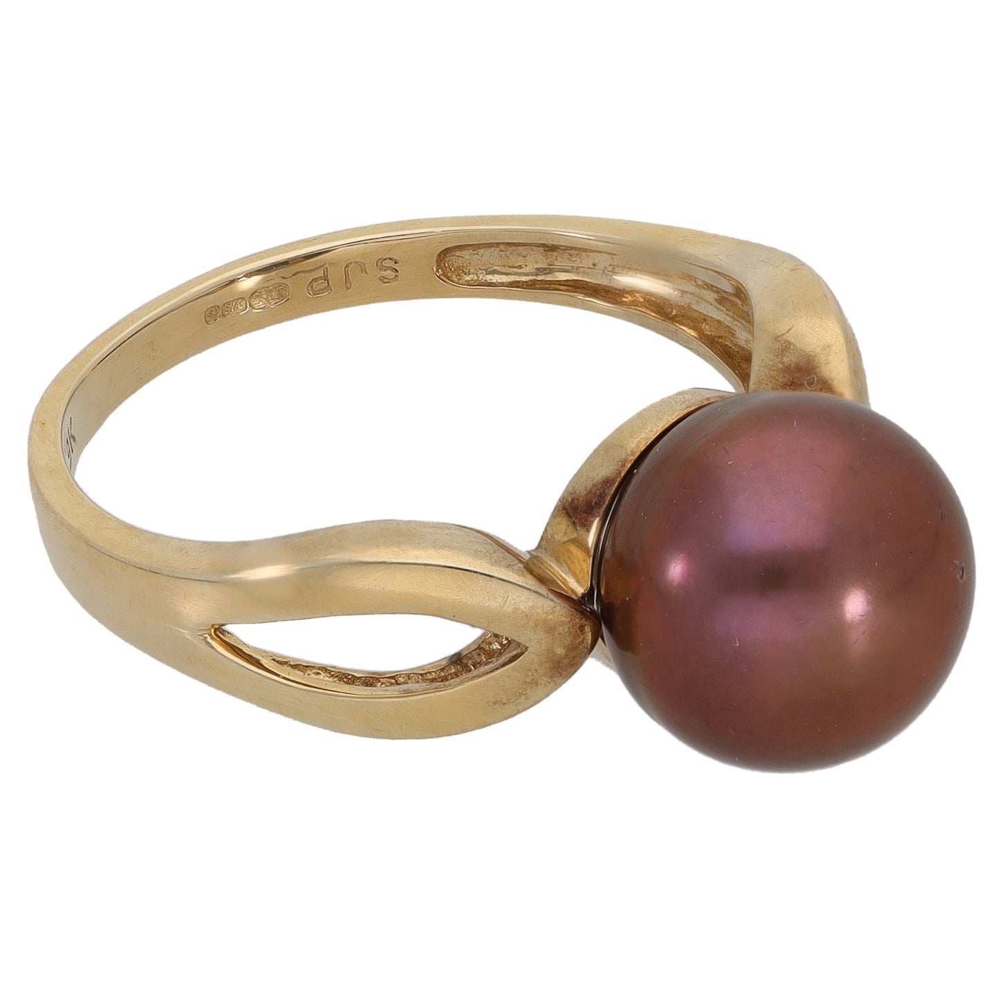 9ct Gold Cultured Pearl Dress/Cocktail Ring Size N