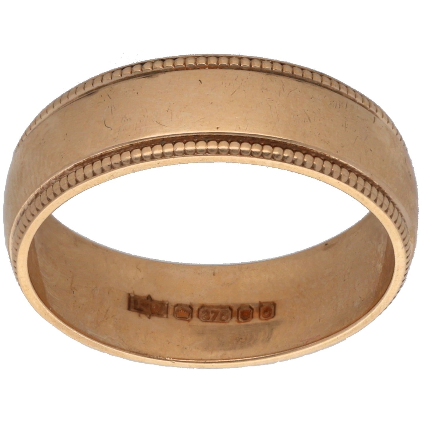 9ct Gold Plain Wedding Ring Size N
