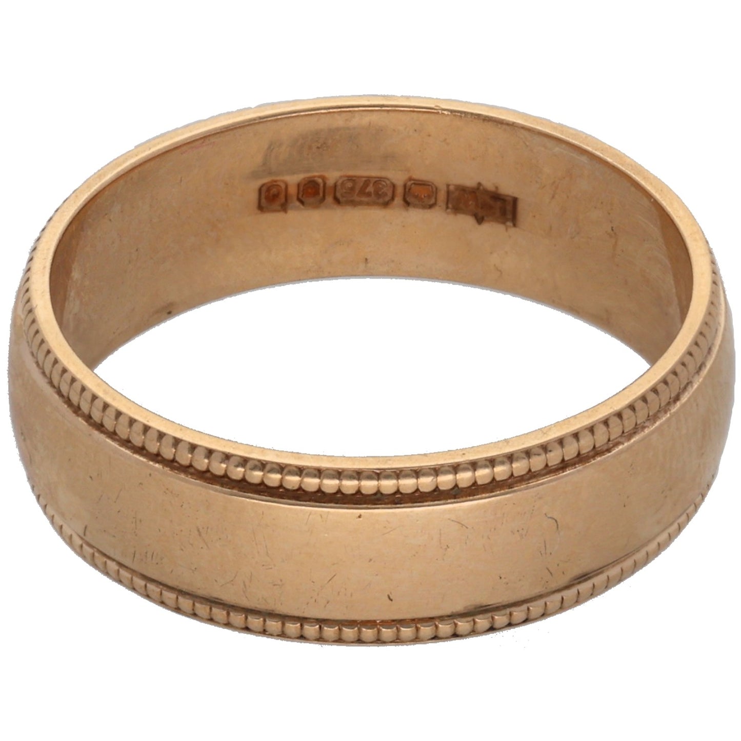 9ct Gold Plain Wedding Ring Size N
