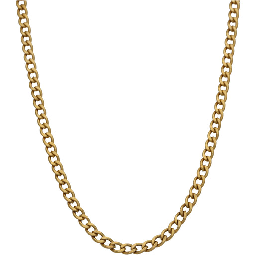 9ct Gold Curb Chain 18"