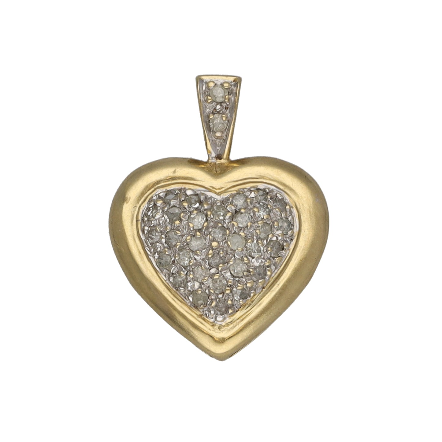 9ct Gold 0.165ct Diamond Heart Pendant
