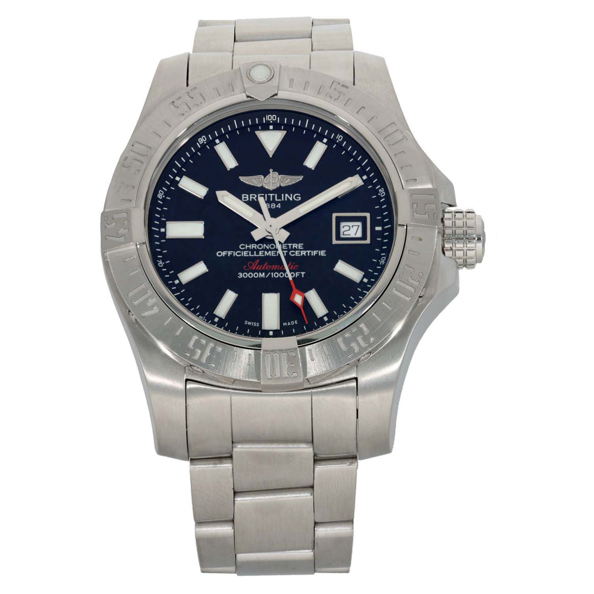 Breitling Super Avenger II Seawolf A17331 45mm Stainless Steel Watch