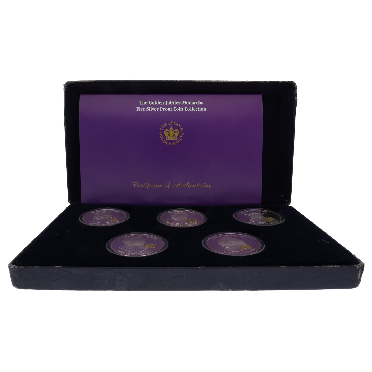 Silver The Golden Jubilee Monarchs 10 Dollars Coins x5 2002