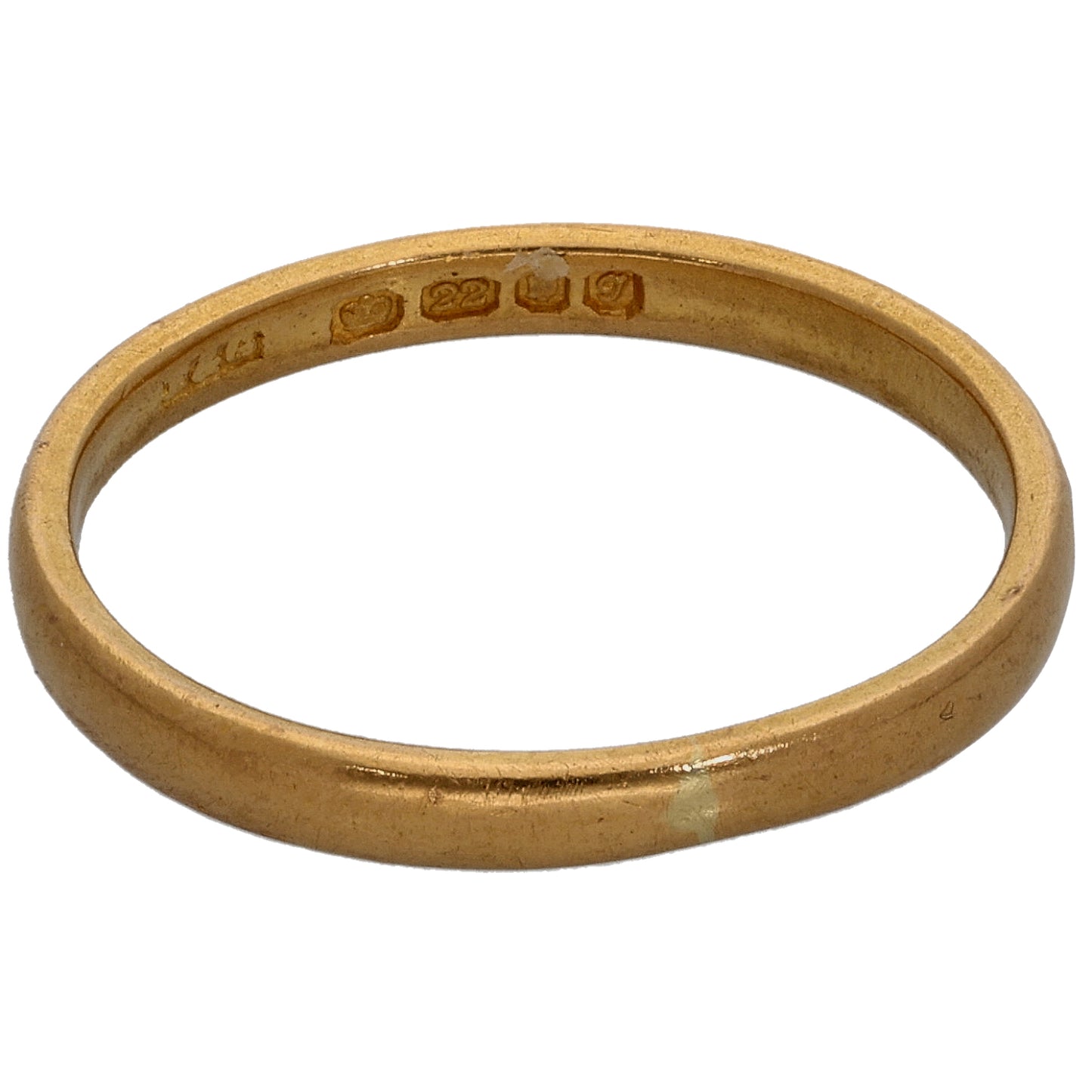 22ct Gold Plain Wedding Ring Size O