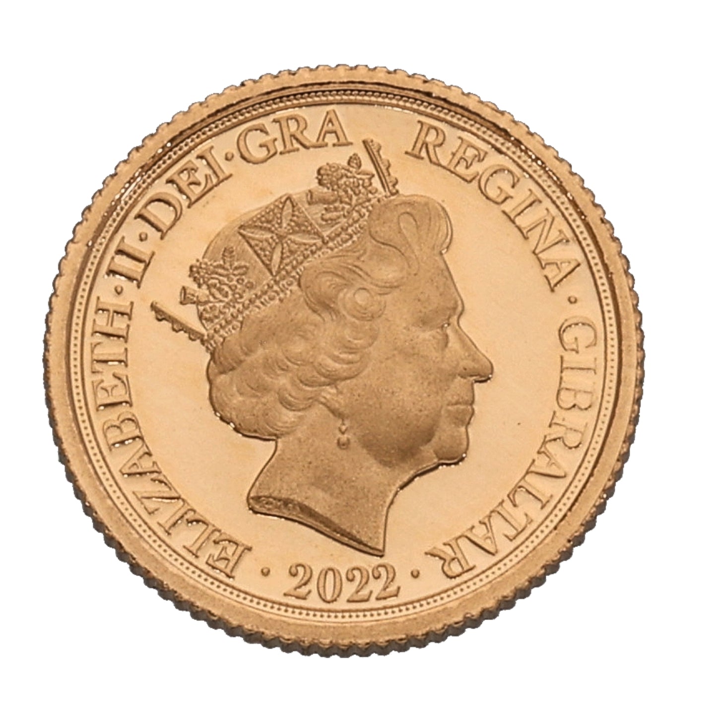 22ct Gold Queen Elizabeth II Quarter Sovereign Coin 2022