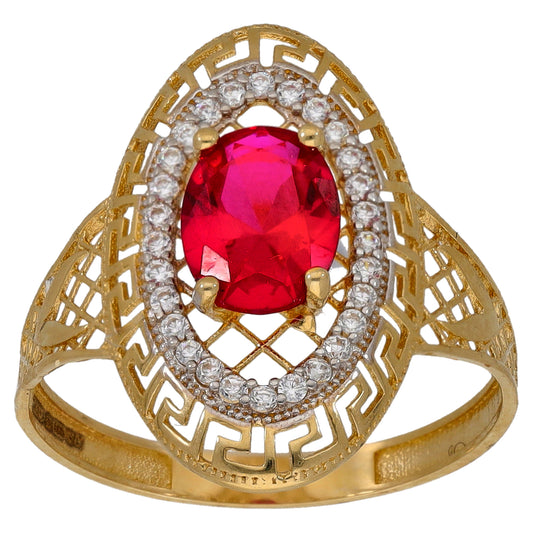14ct Gold Imitation Gems Dress/Cocktail Ring Size Q