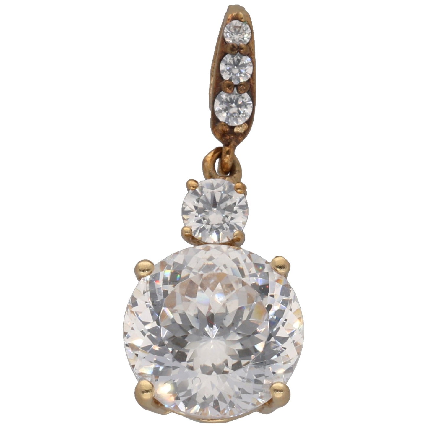 14ct Gold Cubic Zirconia Dress/Cocktail Pendant