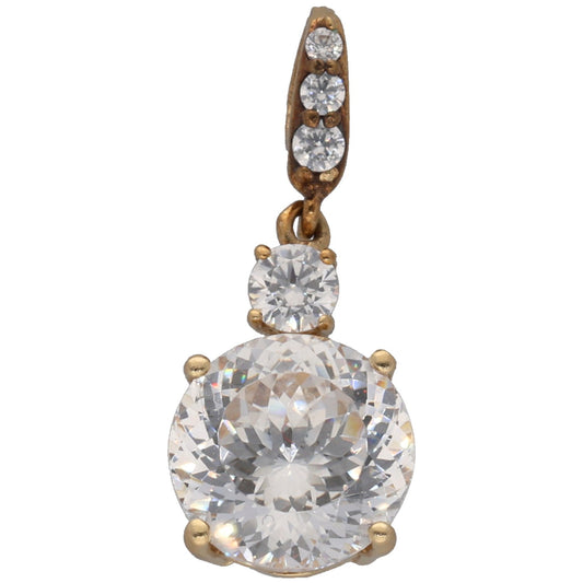 14ct Gold Cubic Zirconia Dress/Cocktail Pendant