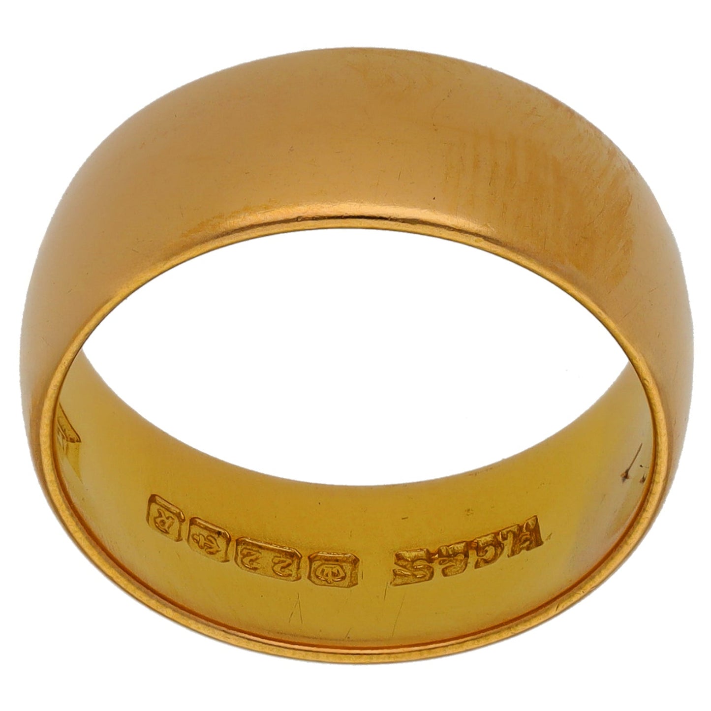 22ct Gold Plain Wedding Ring Size L