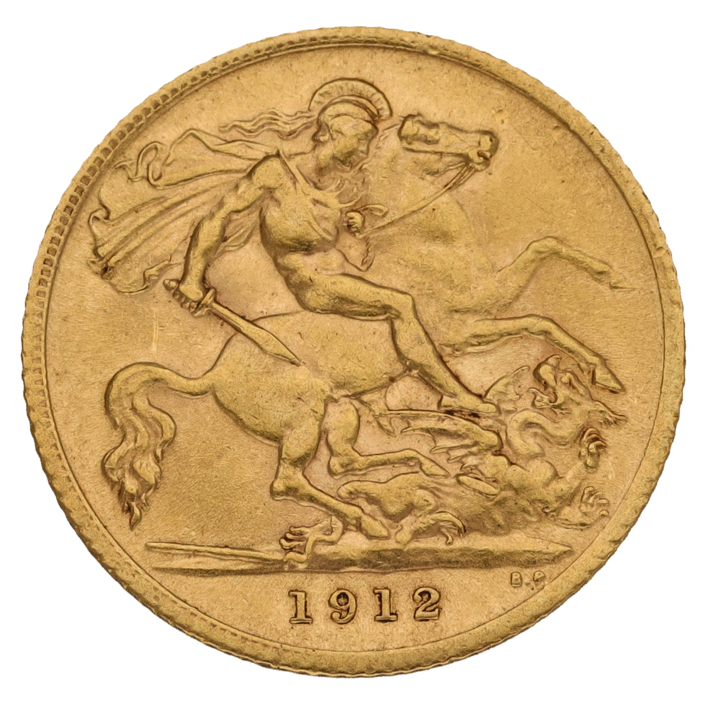 22ct Gold King George V Half Sovereign Coin 1912