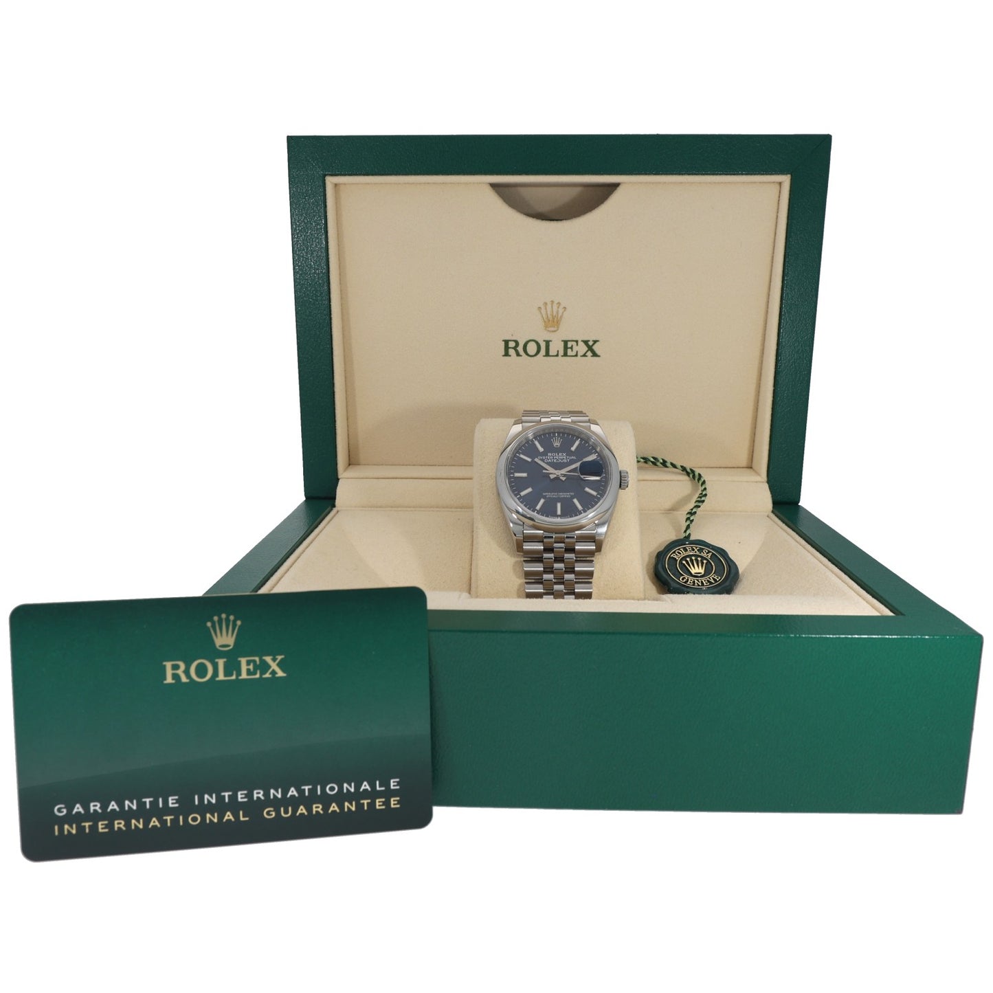 Rolex Datejust 126200, Blue Dial, Stainless Steel, Box Image