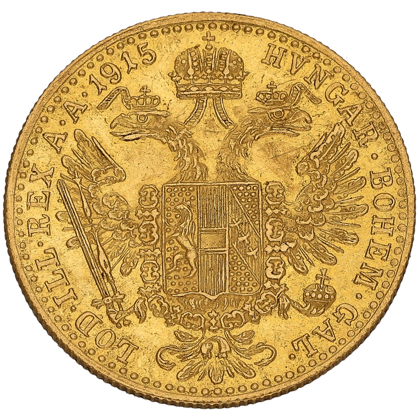 22ct Gold Austrian 1 Ducat Coin 1915