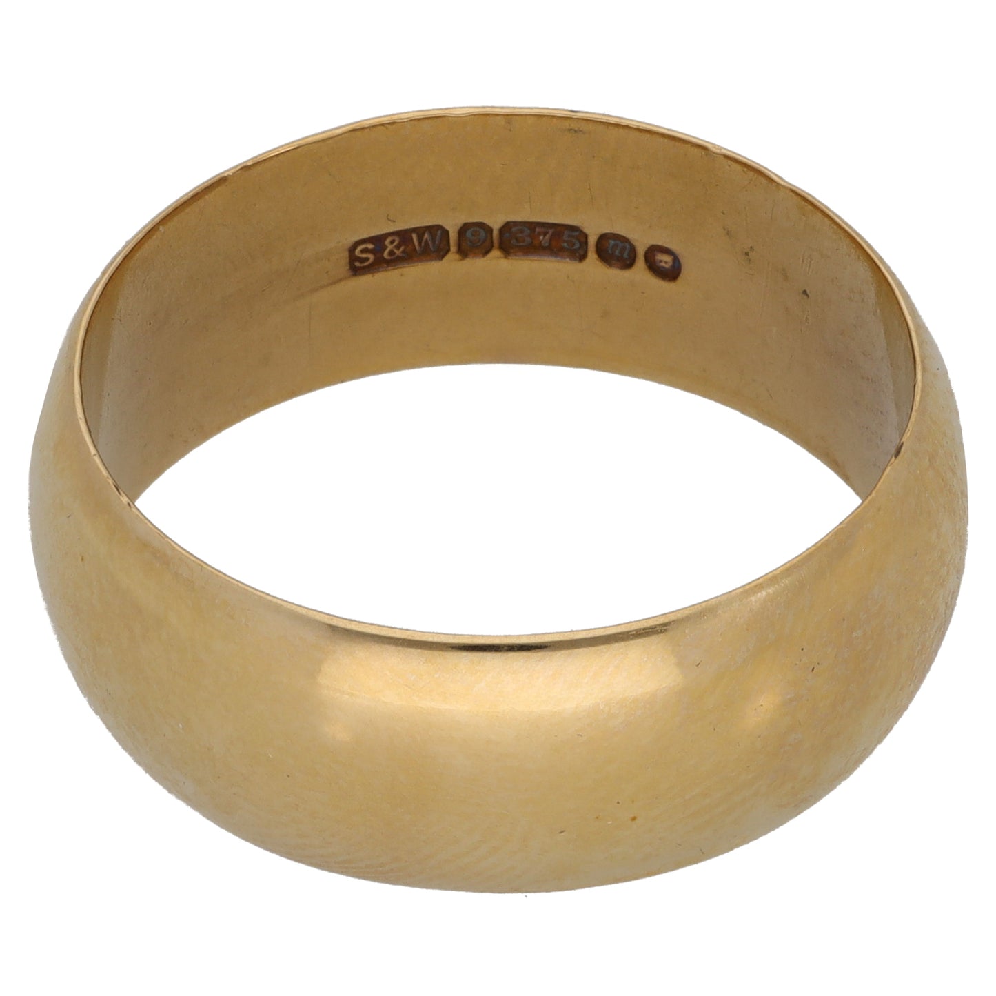 9ct Gold Plain Wedding Ring Size W