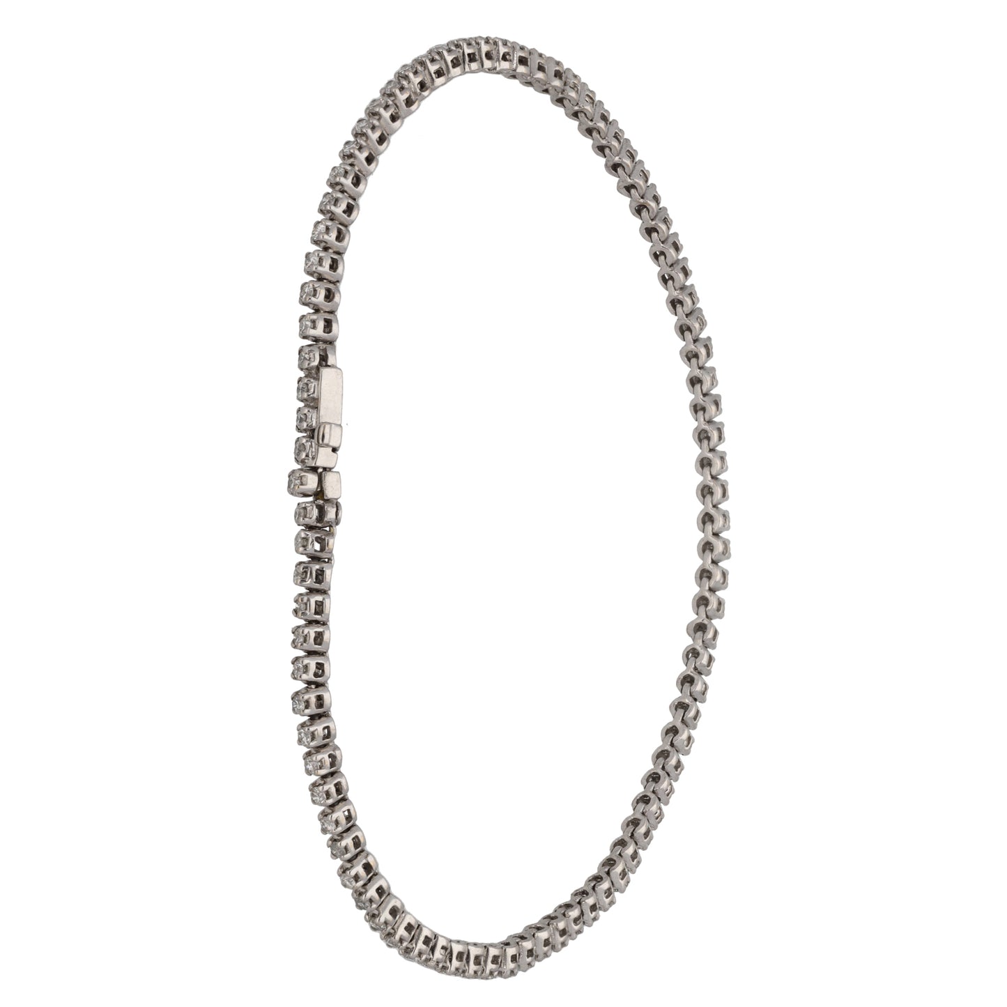 9ct White Gold 0.85ct Diamond Line/Tennis Bracelet