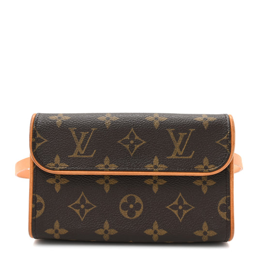 Louis Vuitton Monogram Pochette Florentine Coated Canvas Bag - Brown