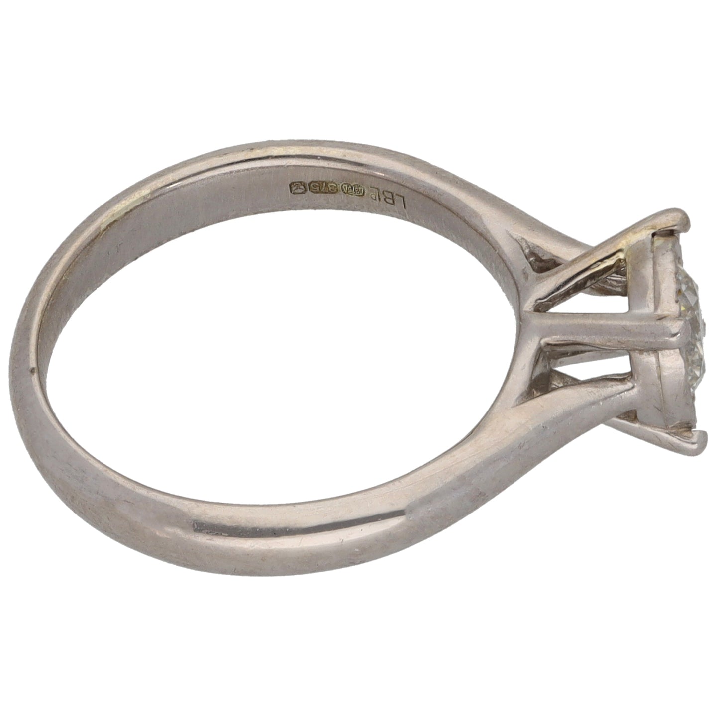 9ct White Gold 0.40ct Diamond Solitaire Ring Size K